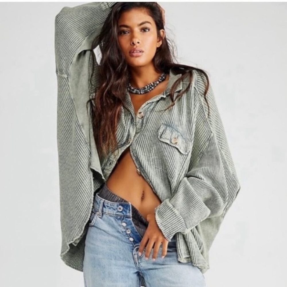 Blue Buttercup oversize top
